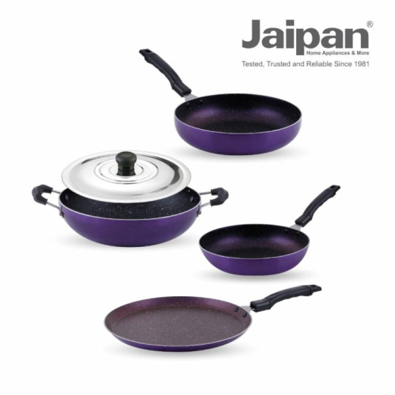 Jaipan Platinum Non-Stick 4pcs Gift Set (Purple)