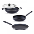 Jaipan 3pcs Non Stick Cookware Set with Stainless Steel Lid