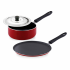 Jaipan 3pcs Sauce Pan with Stainless Steel Lid & Dosa Tawa